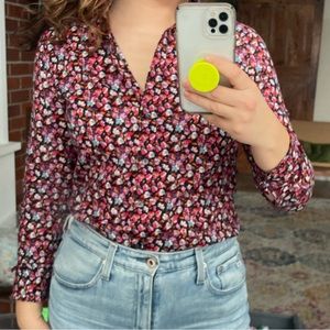 J.crew liberty print button down blouse. Size 6. Excellent condition.